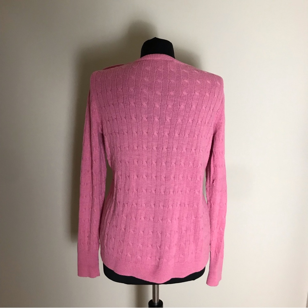 Talbots Pink Cable-knit Sweater - Picture 3 of 6
